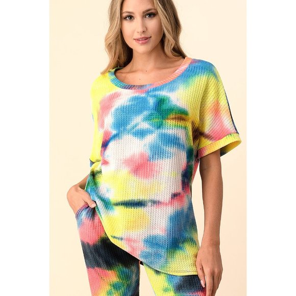 Blumin  Rainbow Tie Dye Jogger Set - Picture 7 of 7